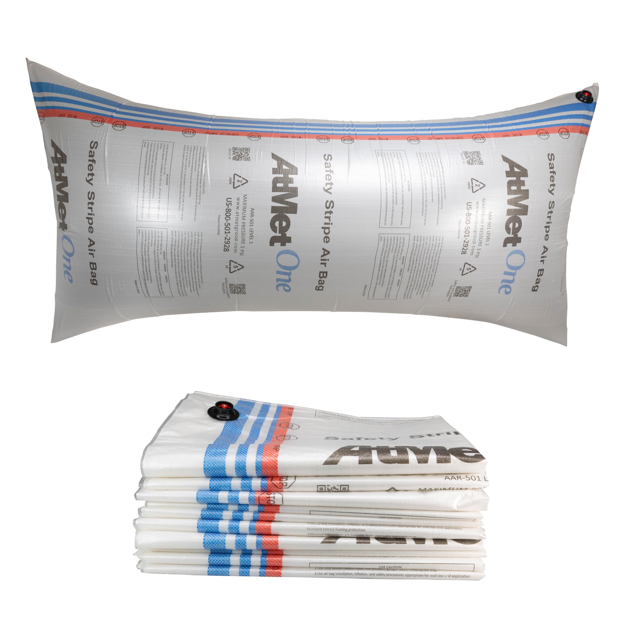 Dunnage Airbags 48" x 96", Pack of 10 - USA-Made Woven PP Dunnage Bags
