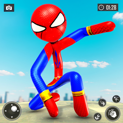 Echter Strichmännchen-Seilheld: Stadt-Überlebenskampf-Abenteuer