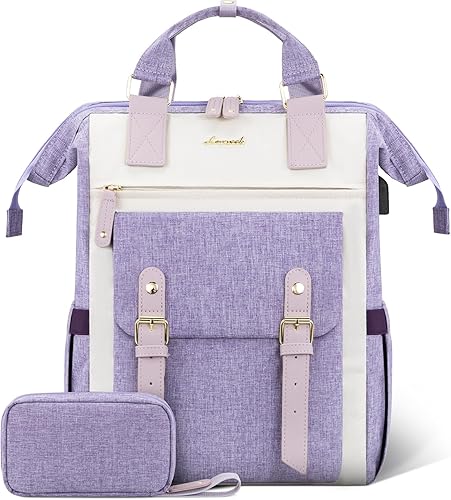 Miniatura 9 de LOVEVOOK Mochila para laptop para mujer, mochila de viaje para mujer, bolsas de trabajo de enfermera, bolsa de trabajo para profesores, bolsa para