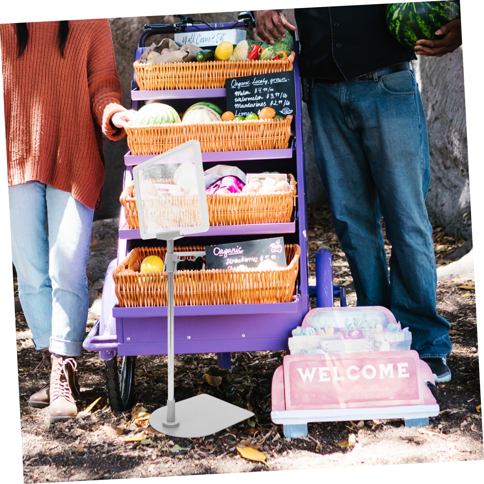 jojofuny Preisschildhalter Aus Edelstahl Und Preisauszeichnungshalter Für Obst Supermarktzubehör Schnell Aufzubauen Installieren Platzsparend Zu Verstauen