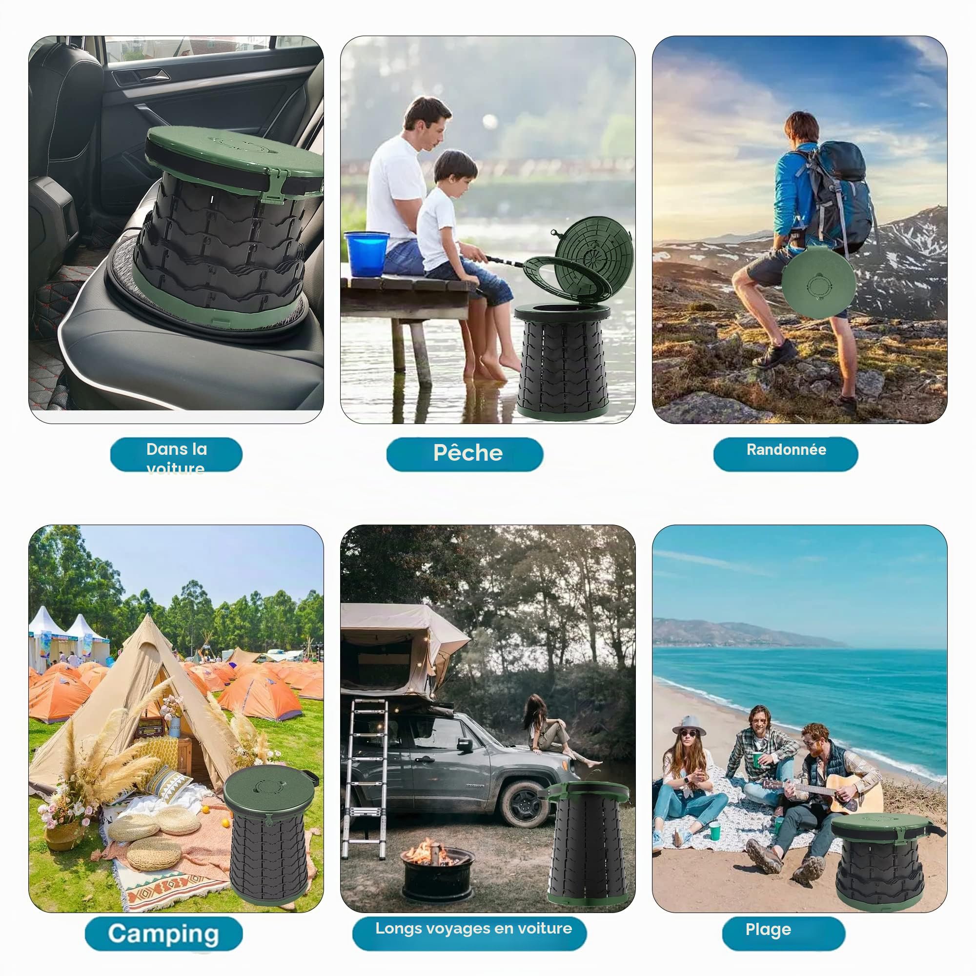 Toilette Portable Camping Toilette De Camping Toilette Pliable Camping Toilet Urinoir Unisexe pour Voiture Toliet pour Hommes Et Femmes Seau Hygiénique pour Voiture