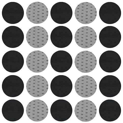 25 piezas de papel de lija húmedo y seco de grano 120, papel de lija profesional de 6 pulgadas y 5.906 in, carburo de silicio resistente al agua de