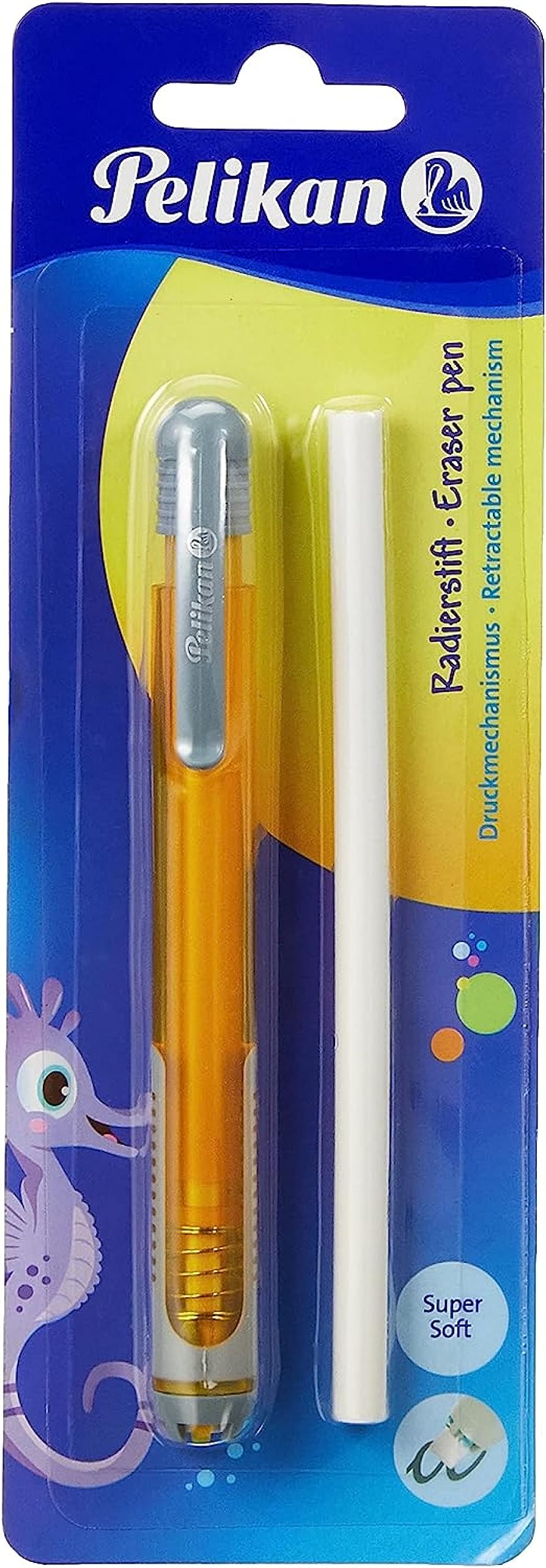 Pelikan 807364 Eraser Pen with Eraser 4 Assorted Colours No Choice of Colours Available Pack of 1 — image 1