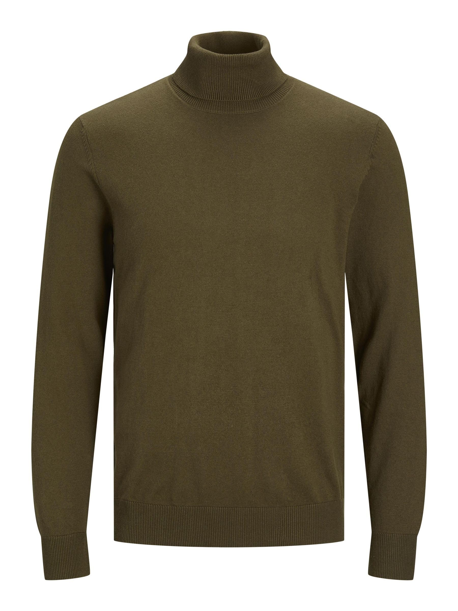 JACK & JONES JJ Eemil Men's Knitted Turtleneck Jumper, Desert Palm, XS