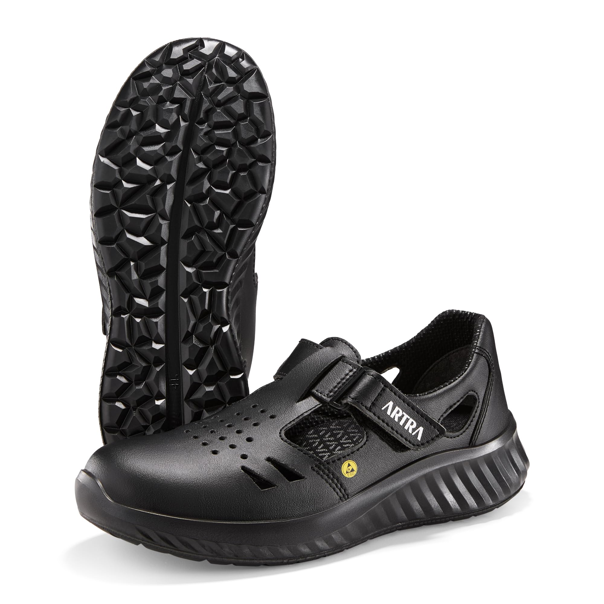 Artra S1 ESD - Sandalias de seguridad ligeras con puntera de acero, antideslizantes, talla 35-48