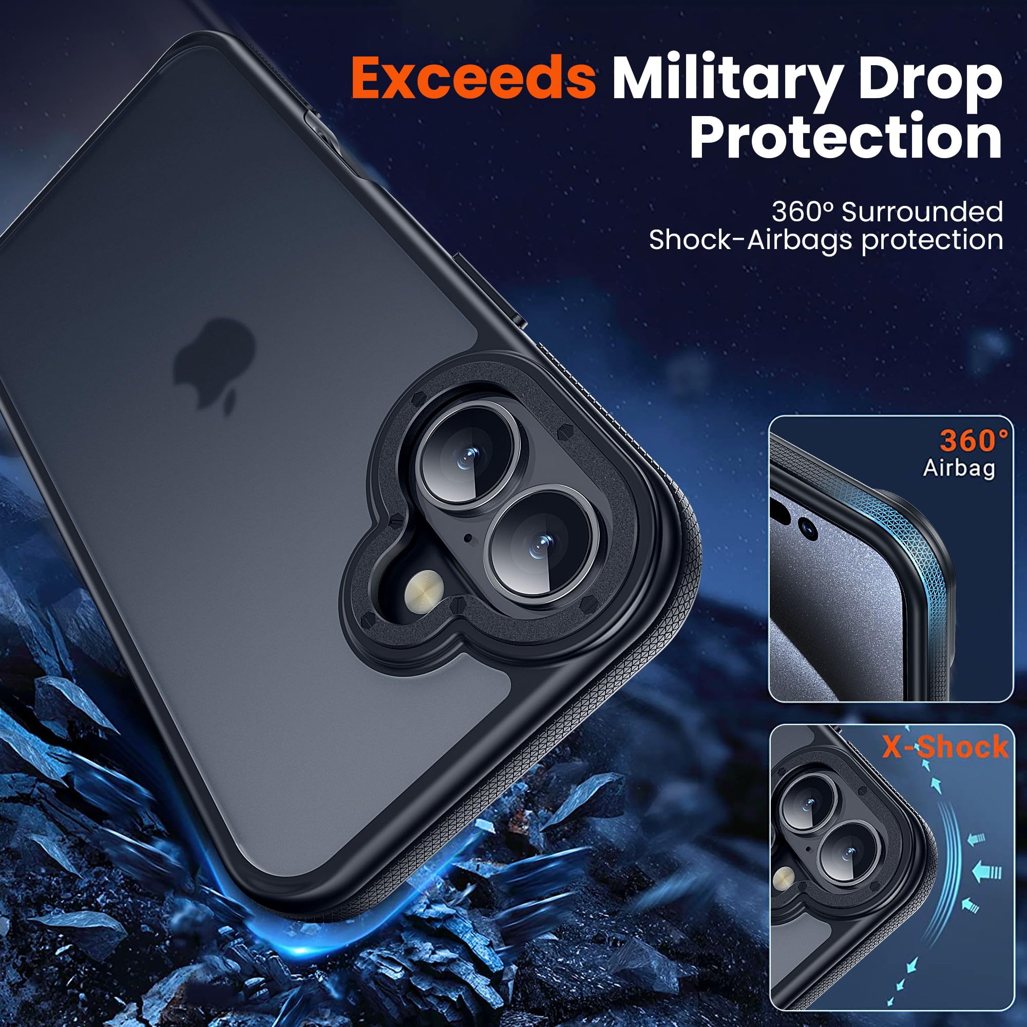 AIMIMI-Magnetic For Iphone 16 Case 6.1 Inch [Compatible With Magsafe] [Military-Grade Protection - View #3