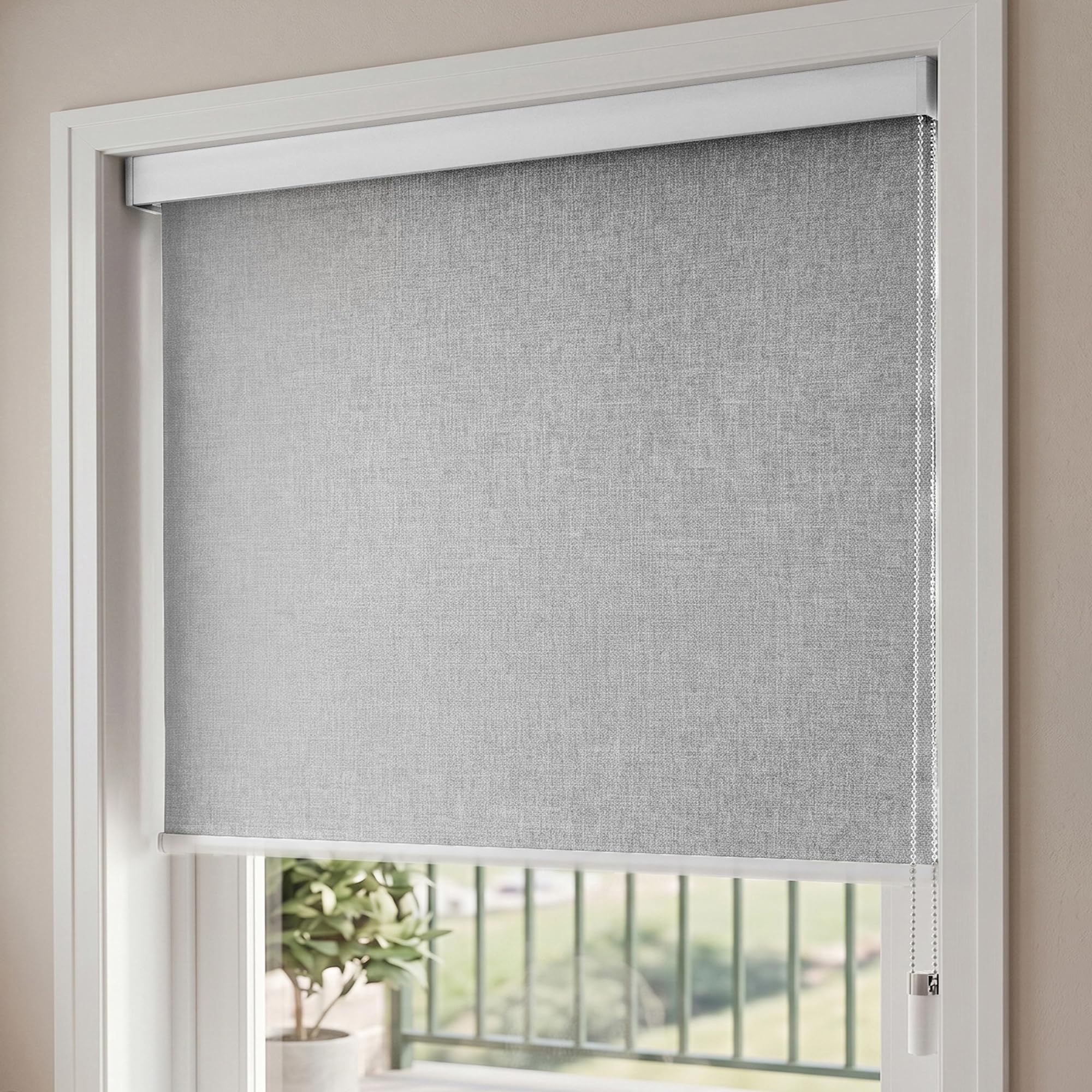 Story@Home 100% Blackout Roller Blinds for Windows W 3 ft x H 7 ft | UV Protection & Thermal Insulated Fabric | Privacy Window Shades for Home & Office - Light Grey-image-40