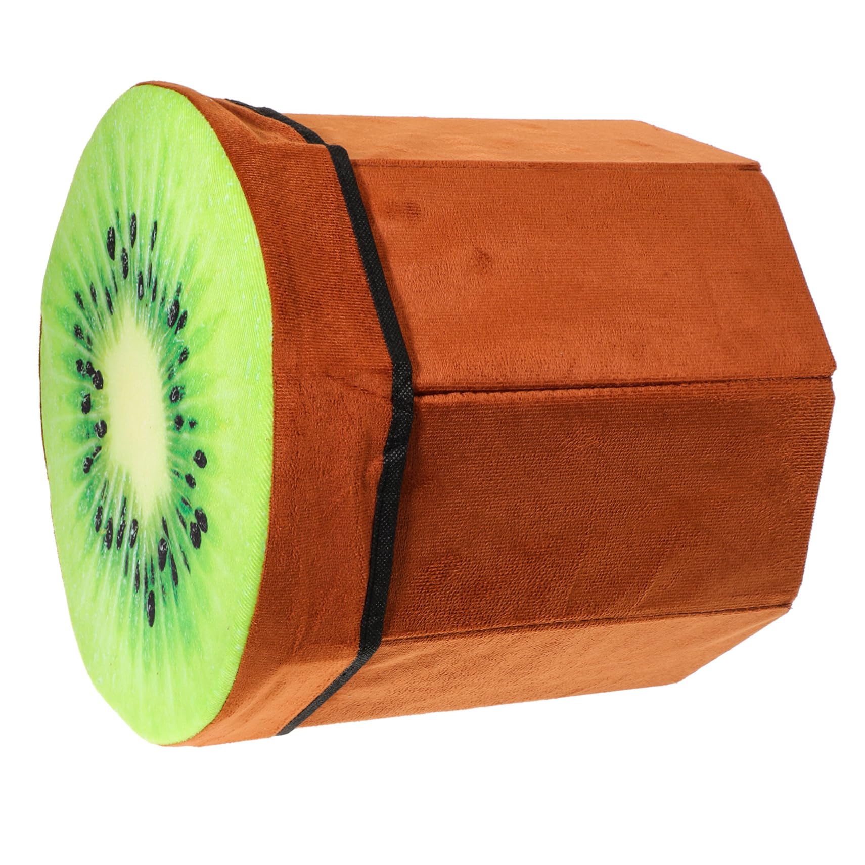 Tabouret de rangement coffre pouf velours kiwi IMIKEYA petit meuble gain de place