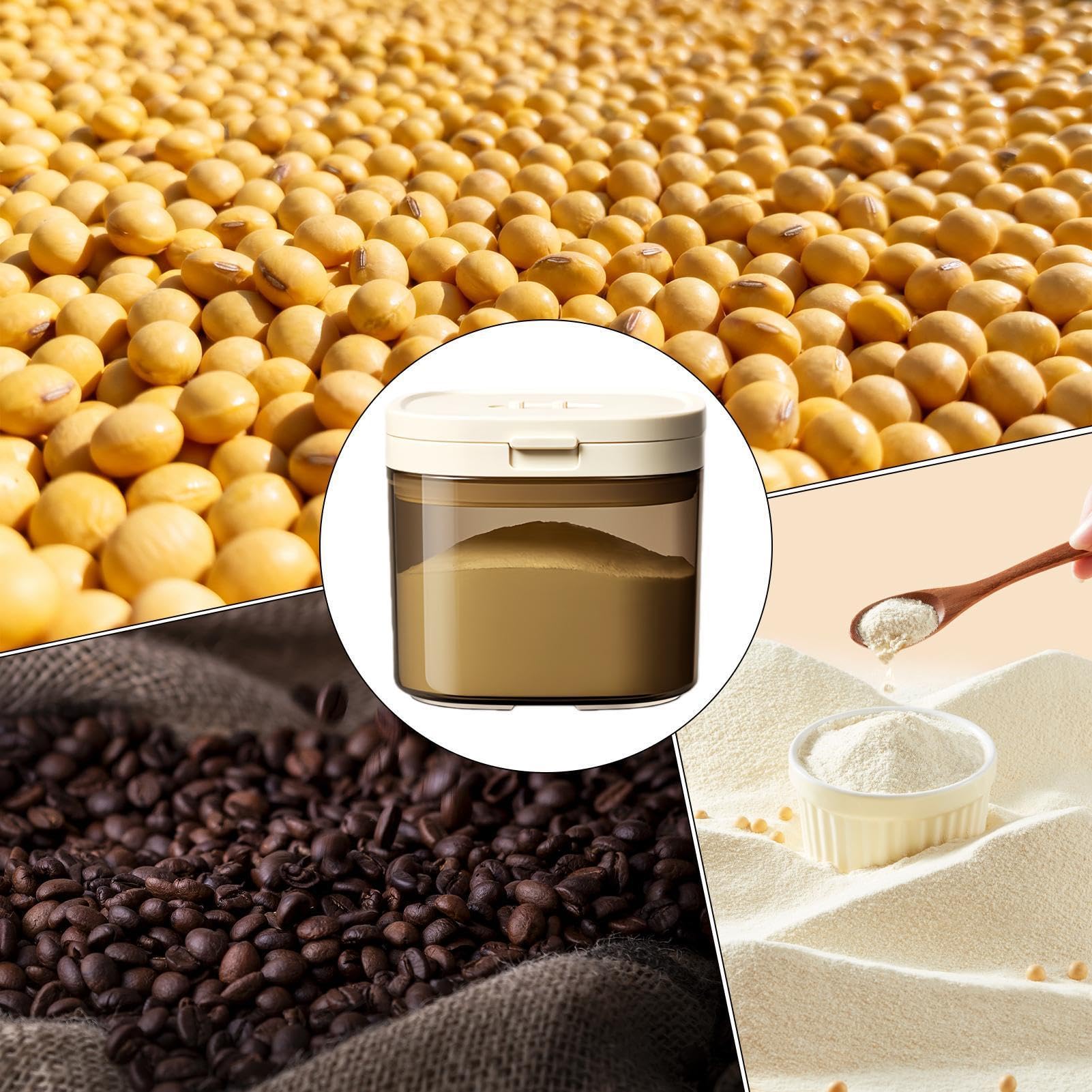 Contenedor de viaje para fórmula para bebés - Almacenamiento magnético a prueba de fugas, Dispensador portátil de leche en polvo | Organizador de granos de cereales de arroz, frutas dulces, para ir de
