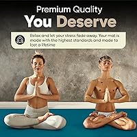 Vista 7 de Gorilla Mats Premium Large Yoga Mat – 6x4', 7x5' (8mm) Extra Thick & Ultra Comfortable, Non-Slip Barefoot Exercise Mat – Works Great on Any Floor