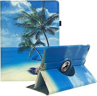 iPad Case Fit 2018/2017 iPad 9.7 6th/5th Generation - 360 Degree Rotating iPad Air Case Cover with Auto Wake/Sleep Compatible with Apple iPad 9.7 Inch 2018/2017 (Coast Coconut Trees)