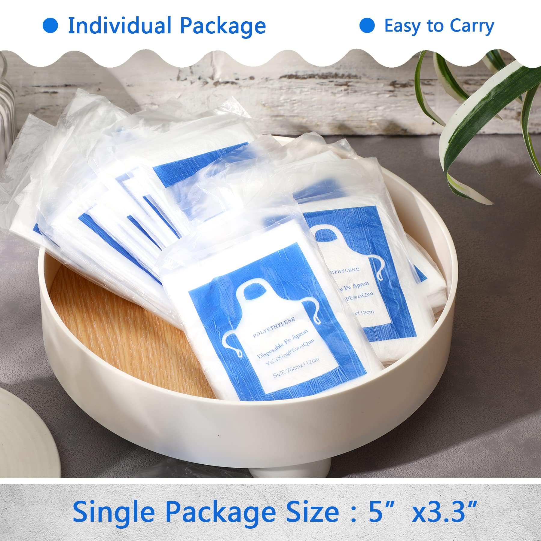 100Pcs Disposable Plastic Aprons Waterproof Aprons For Cooking Painting Hairdressing (23.6X 38.5Inch - View #13