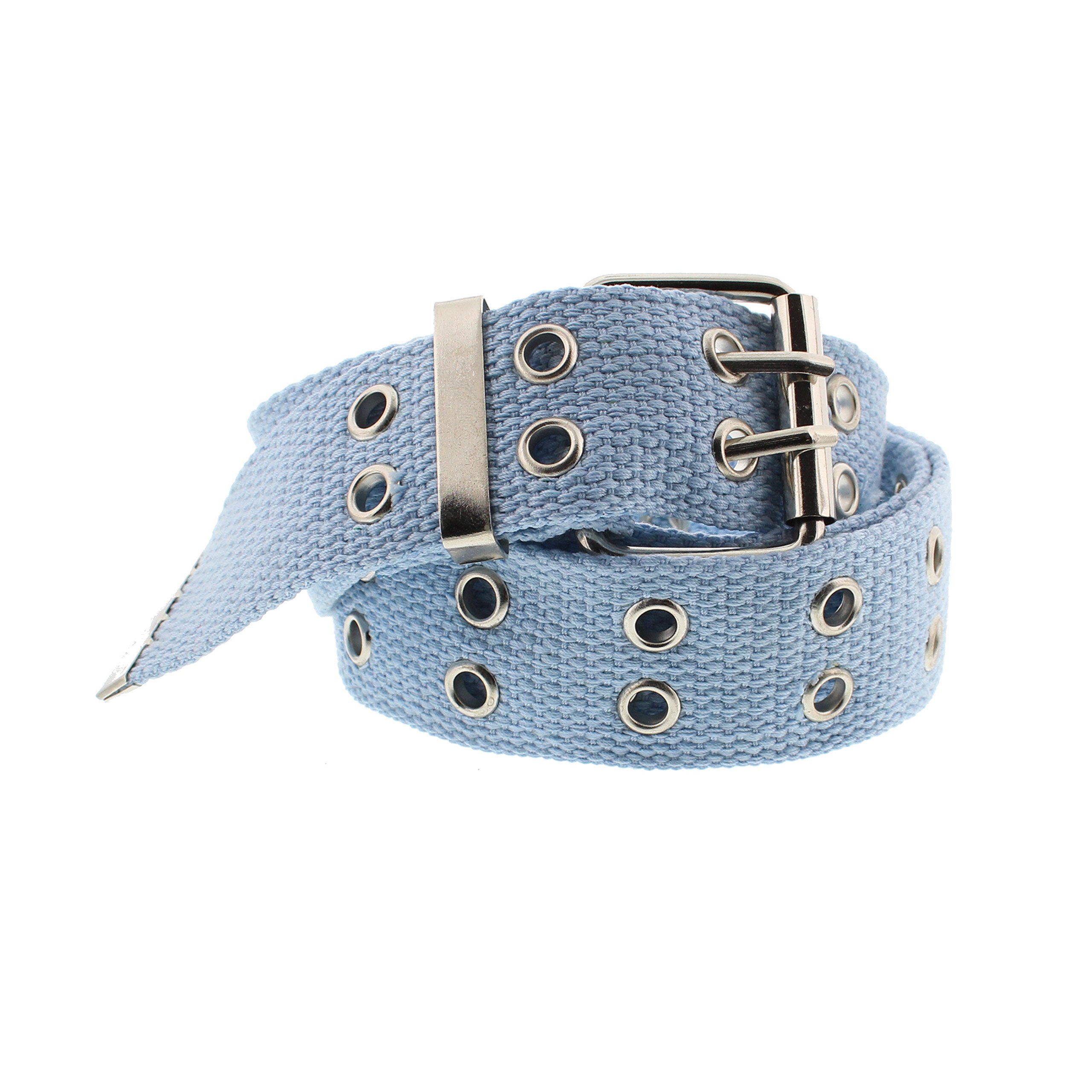 Zac's Alter Ego Adjustable Canvas Webbing Belt with 2 Row Eyelets
