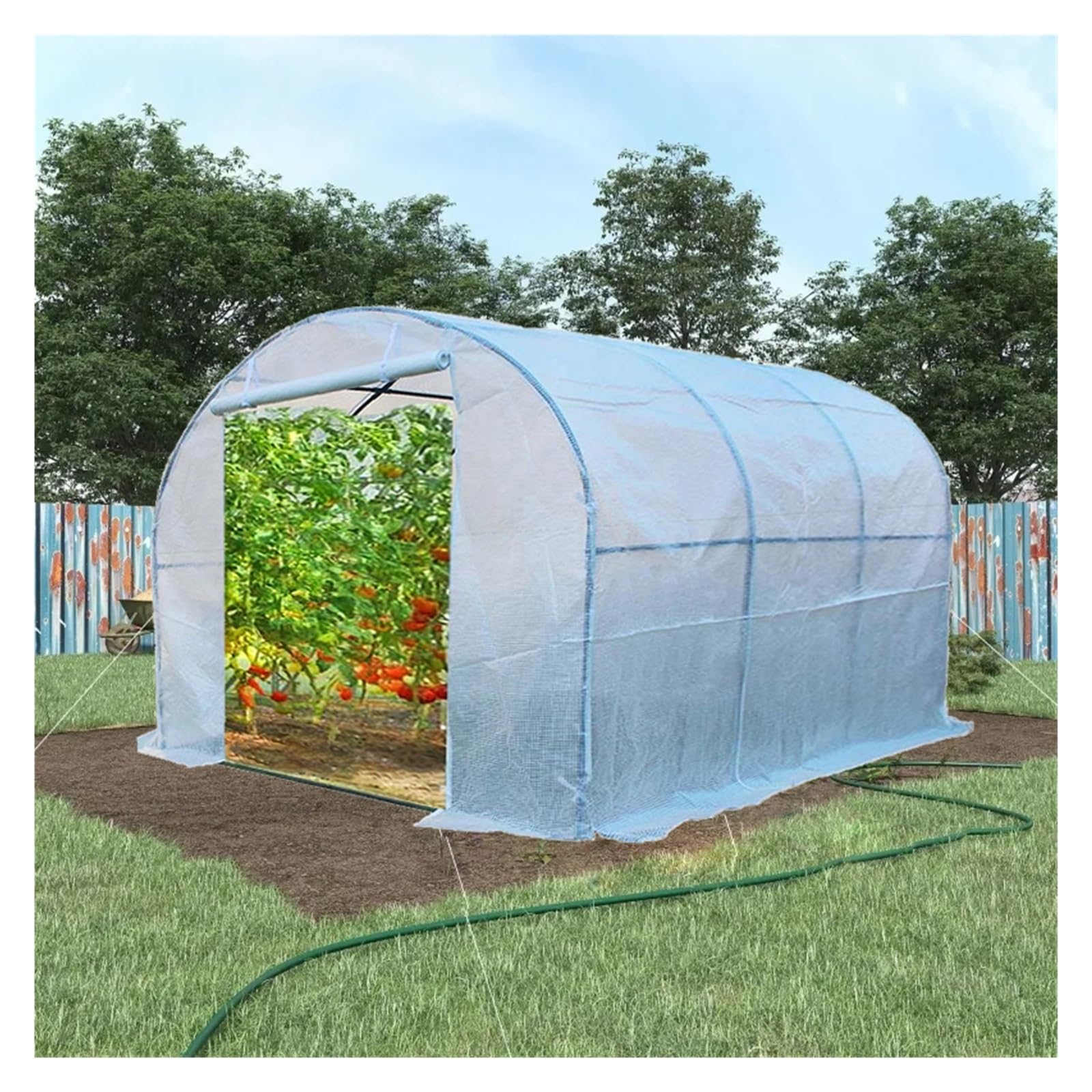 Amazon.co.jp: ビニールハウス 温室 屋外頑丈な大型ポリトンネル温室