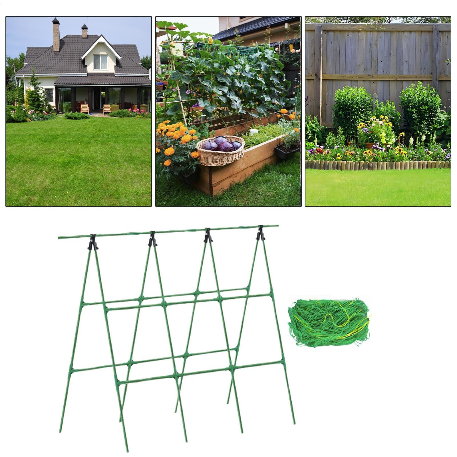 Treillis de – Cage de support pour | Treillis à cadre en A | Structure robuste de 122 cm pour le jardinage surélevé, piquets amovibles pour fruits de vigne, courgettes, courges