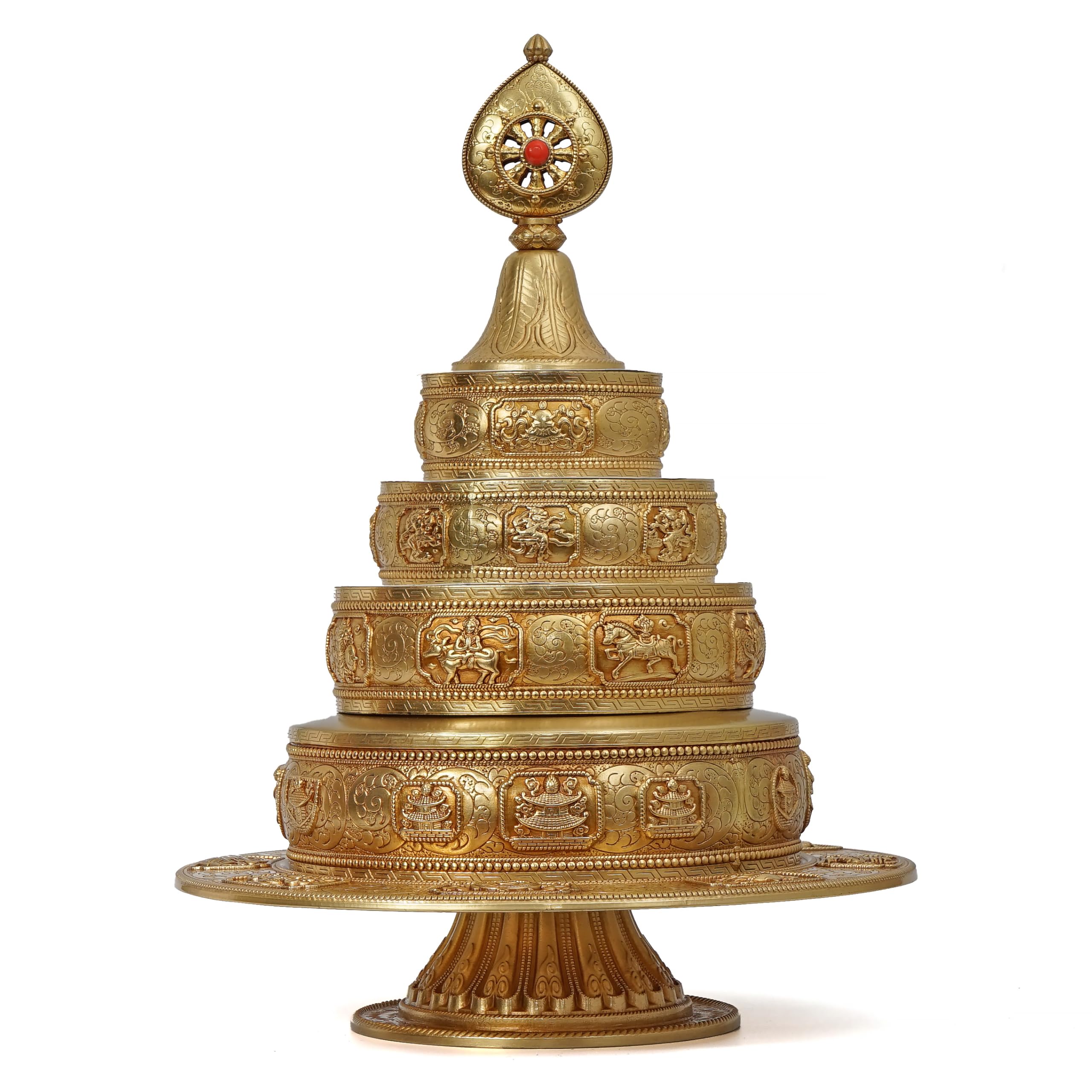 Amazon.com: zenmood Tibetan Buddhist Mandala Offering Set, Brass