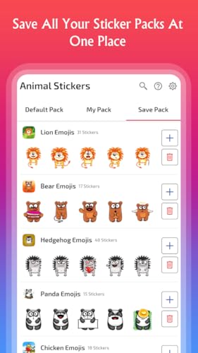 Lovely Animal Stickers For Whats App