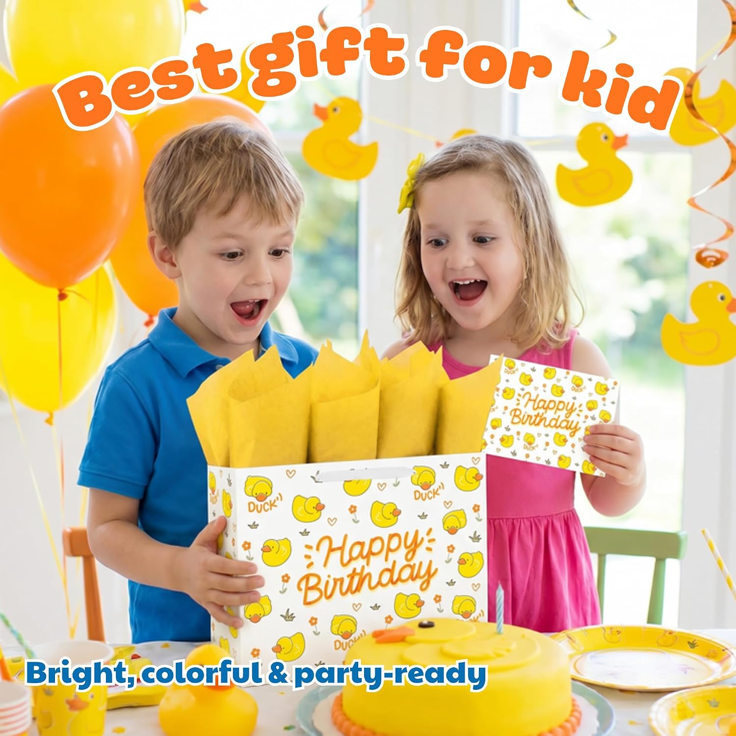 BATYONGOGA Large Cute Duck Gift Bag 13" image 2
