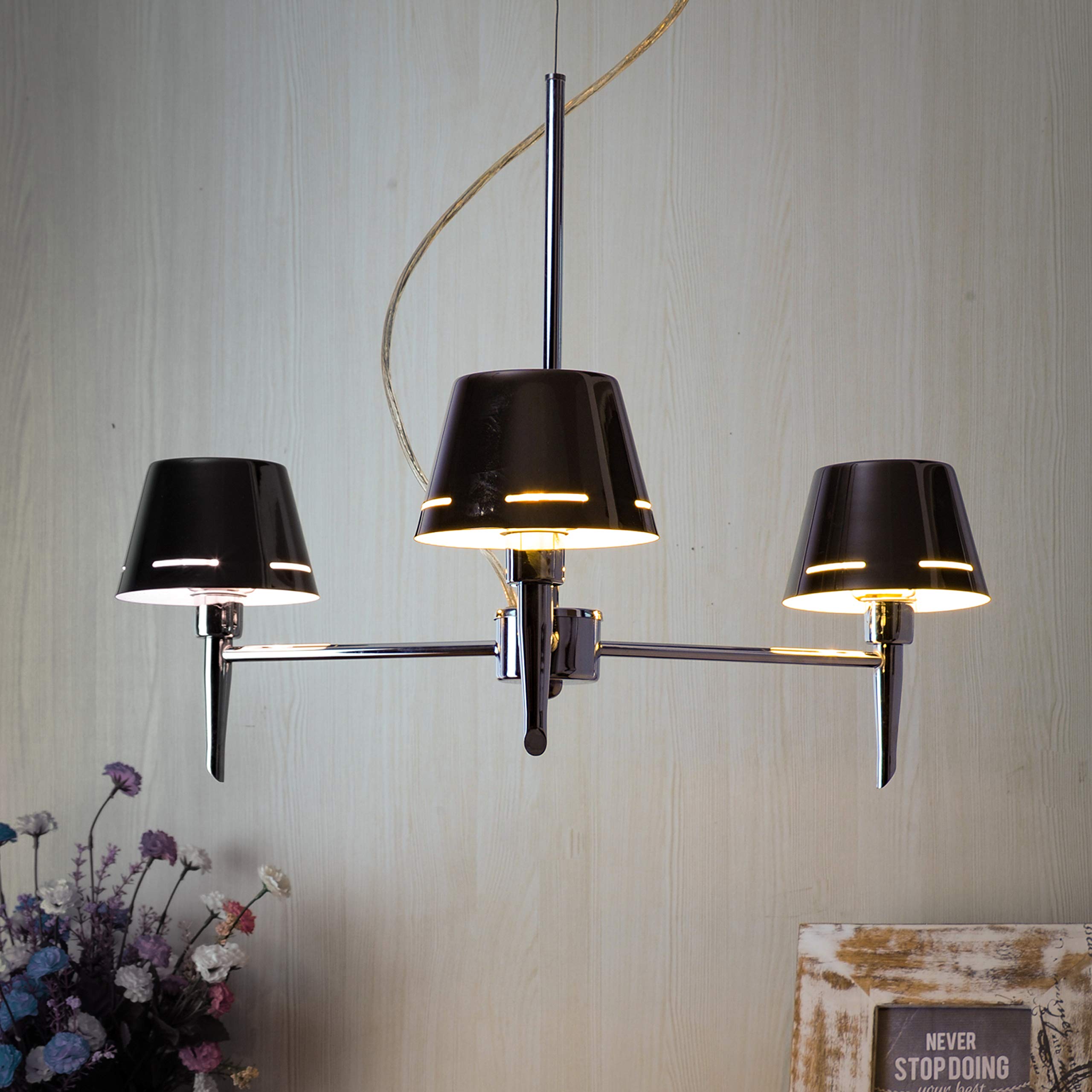 KAPOOR LAMP SHADES Conley Three Light Chandelier (Bulb Included)