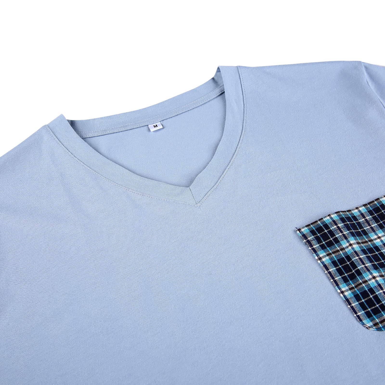 Pyjama Court pour Homme - 100% Coton - Manches Courtes - Ensemble avec Pantalon à Carreaux