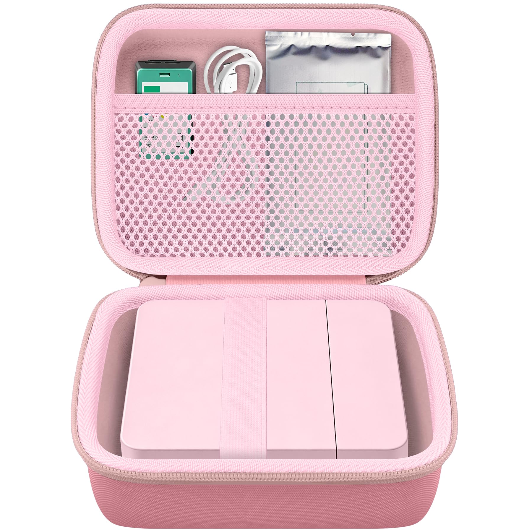 Khanka Custodia per mini stampante Nelko PP01 - Verde menta + Rosa