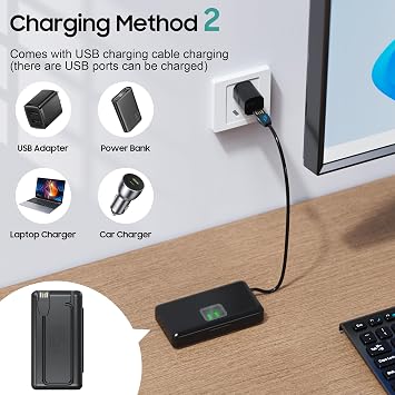 NB-13L Battery 2-Pack and Charger Set, Rechargeable Dual Battery Case
