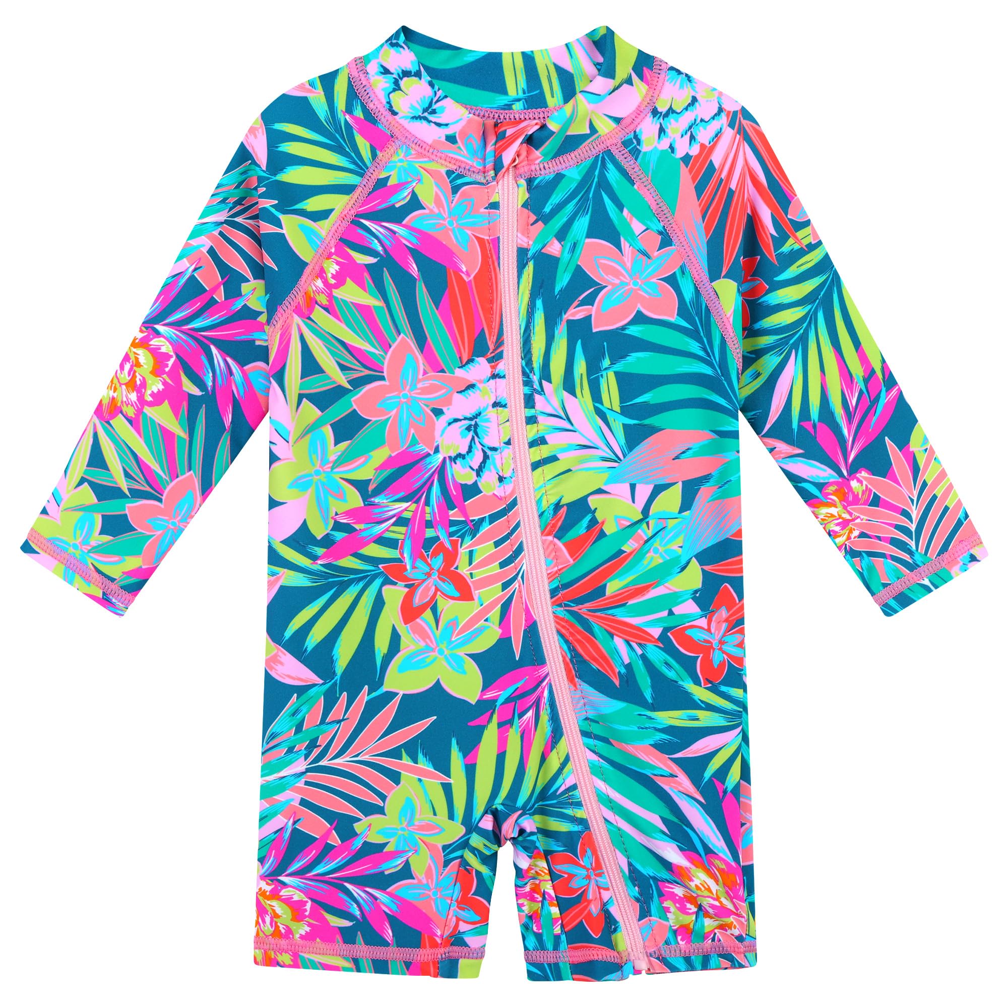 XFGIRLS Baby/Toddler Girls Swimsuit Long Sleeve One-Piece Bathing Suit Rash Guard