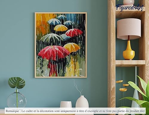 Vista 198 de Figured'Art - Juego de pintura por números, lienzo enrollado sin marco, para manualidades, para adultos, 16 x 20 pulgadas, jarrón de peonías