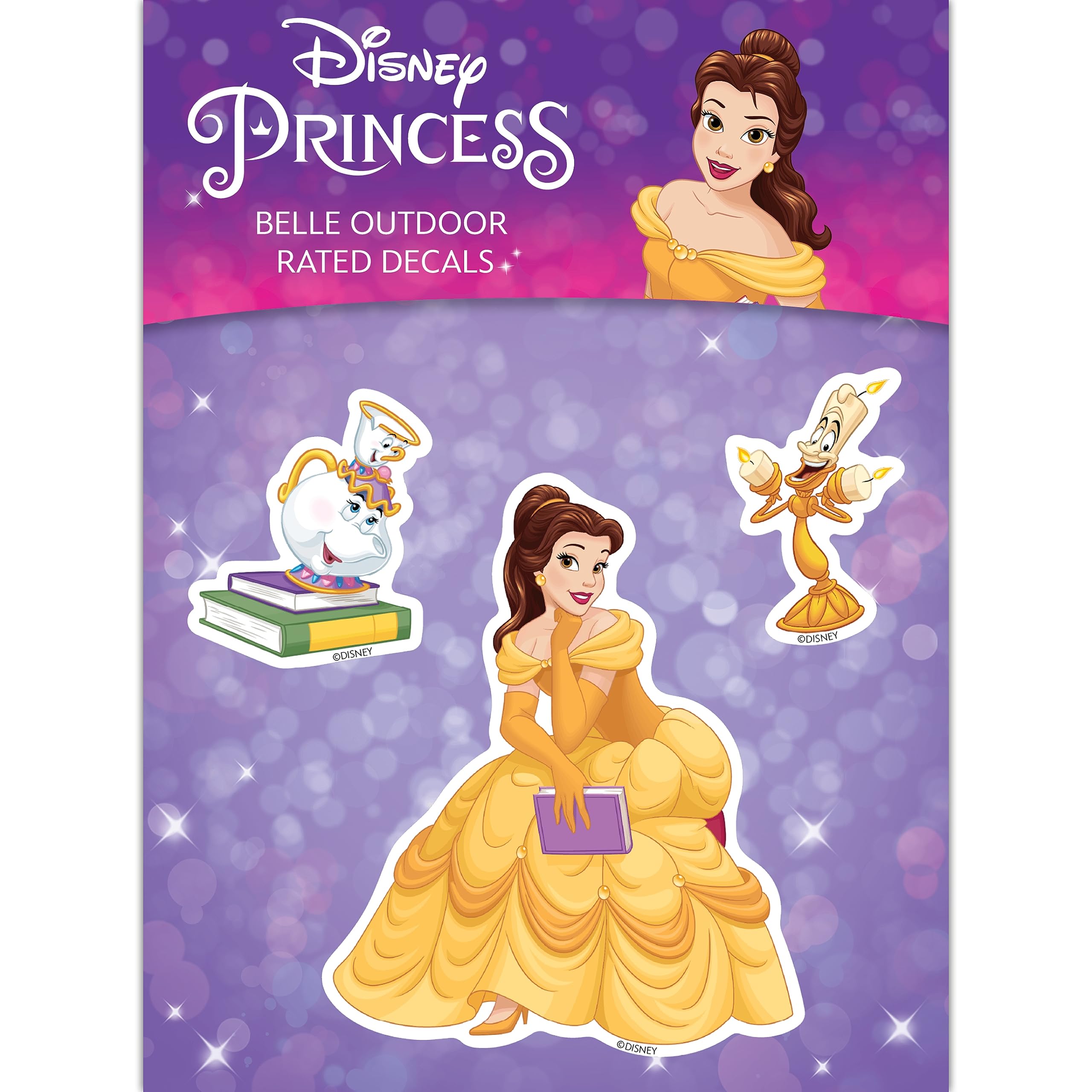 Amazon.com: Disney Princess Beauty and the Beast Decals - Set of 3