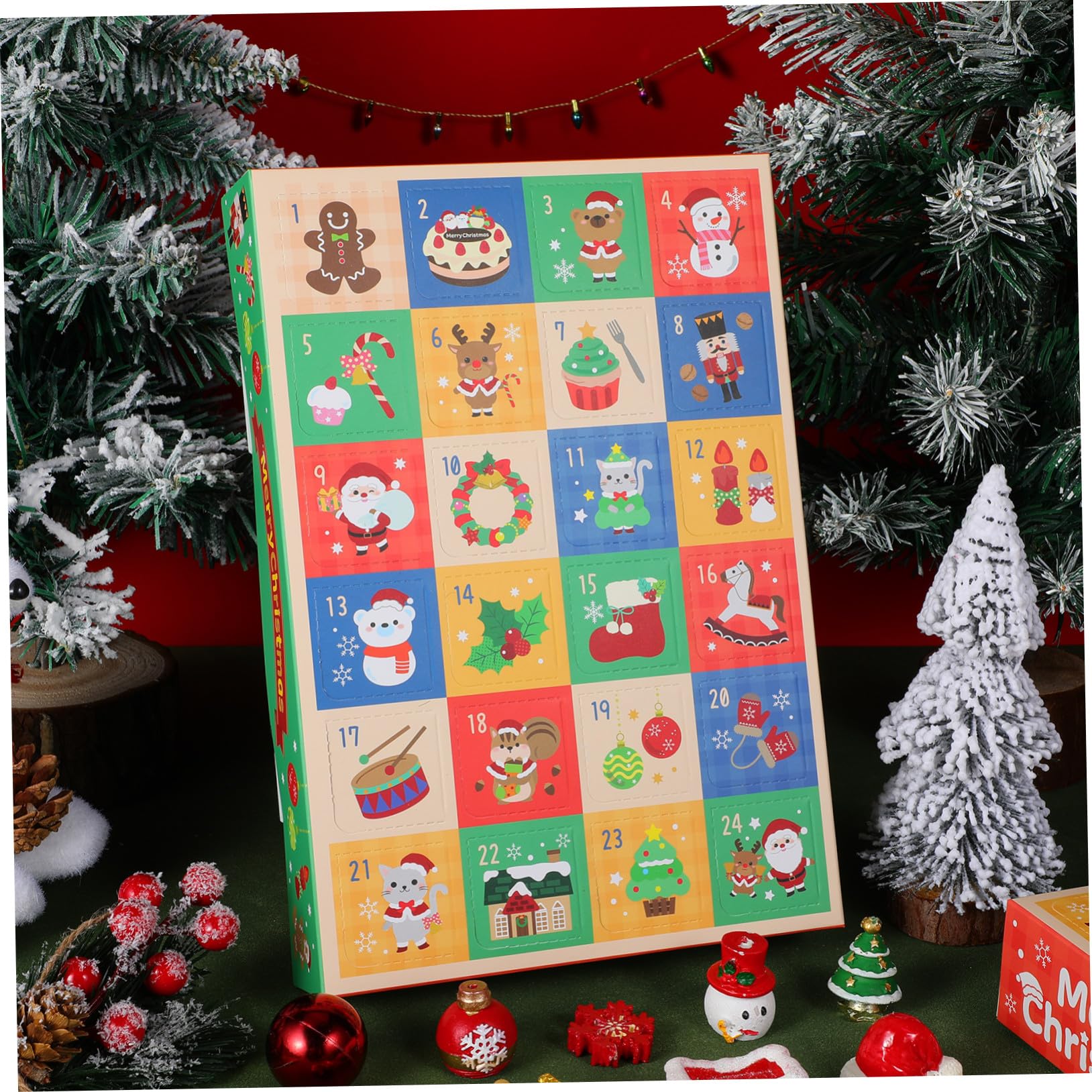 Zerodeko 10 Piezas Caja de Obsequio Navideña de Cajas de Dulces para Fiesta de Regresiva Vacías para Calendario de Adviento de Navidad