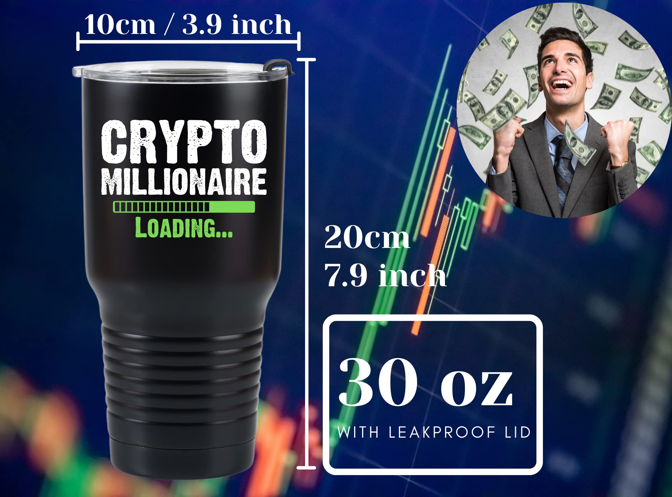 Onebttl Crypto Gifts for Men, Crypto Currency Gifts 30oz Stainless Steel  Insulated Tumbler with Spill-Proof Lid, Funny Gifts for Crypto Lovers,  Investment Gift - Crypto Millionaire Loading : Amazon.co.uk: Home & Kitchen