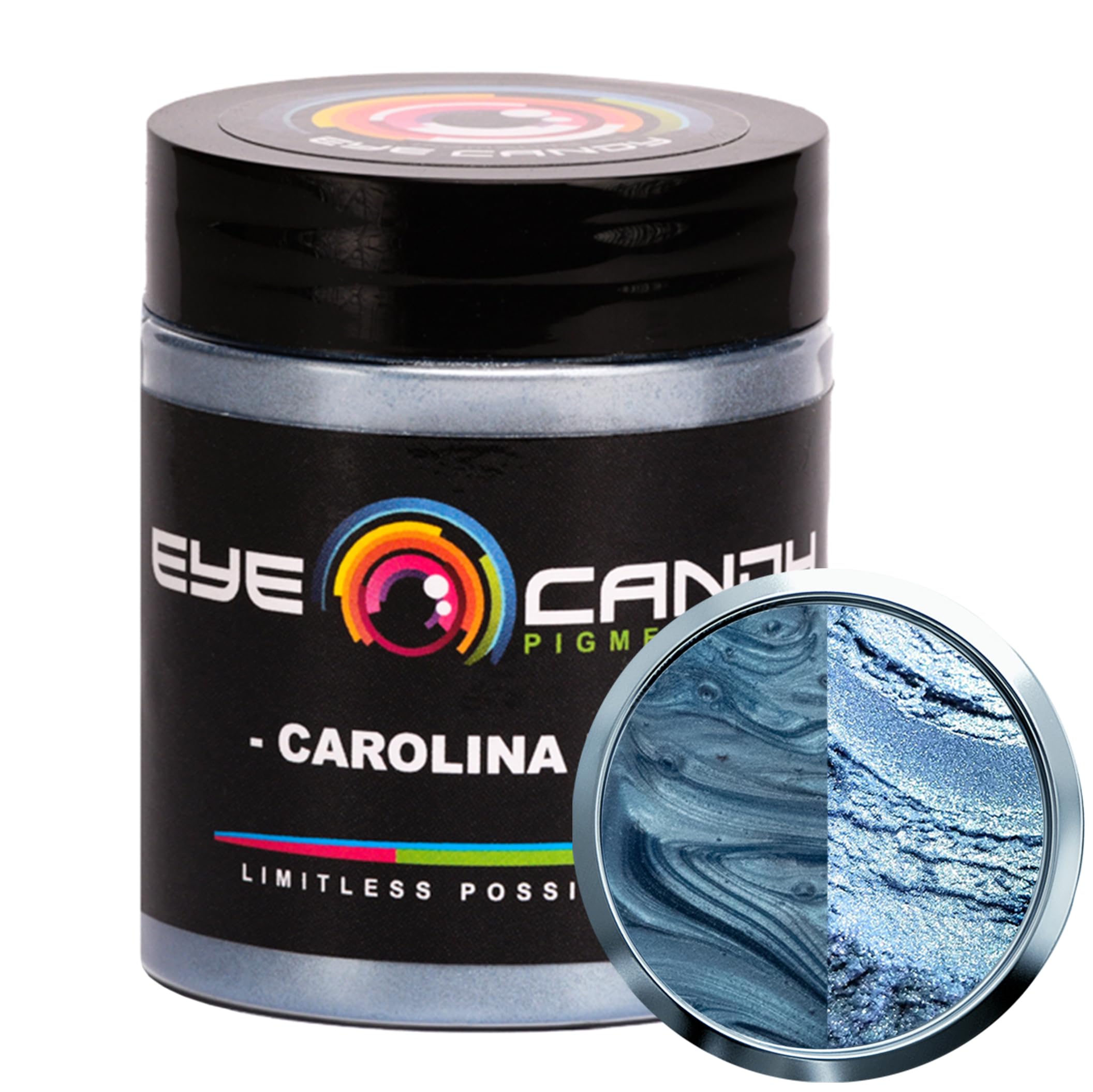 Sponsored Ad - Eye Candy Pigments Premium Blue Mica Powder - Carolina Blue (25gr) - for Epoxy, Resin, Soap, Paint, Woodworking, Acrylic Pouring, Bath Bombs, Fishing Lures - DIY Arts and Crafts Additive