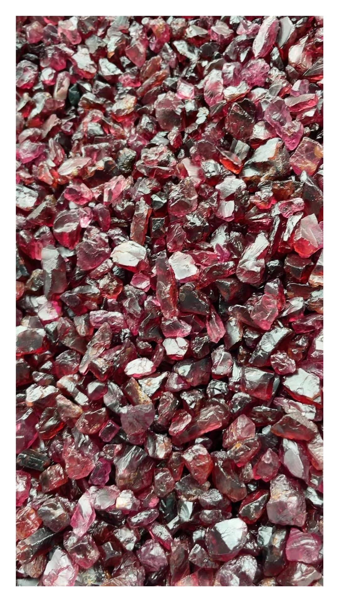 Lote de 1000g de grava Natural en bruto, Chip de granate, piedra de cristal de cuarzo en bruto, espécimen Mineral de roca, curación, habitación de Reiki, decoración del hogar, acuario(Size:10