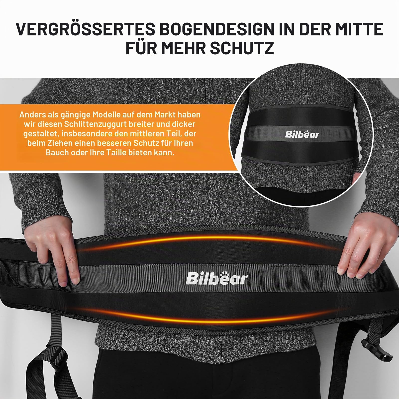 Schlittenziehgürtel, verstellbarer Schlitten-Trainings-Taillengürtel, Gürtel zum Ziehen, Gewichtsschlittenzuggürtel für Reifen, Kniebeugen, Beinmuskulatur, Krafttraining Widerstandstraining