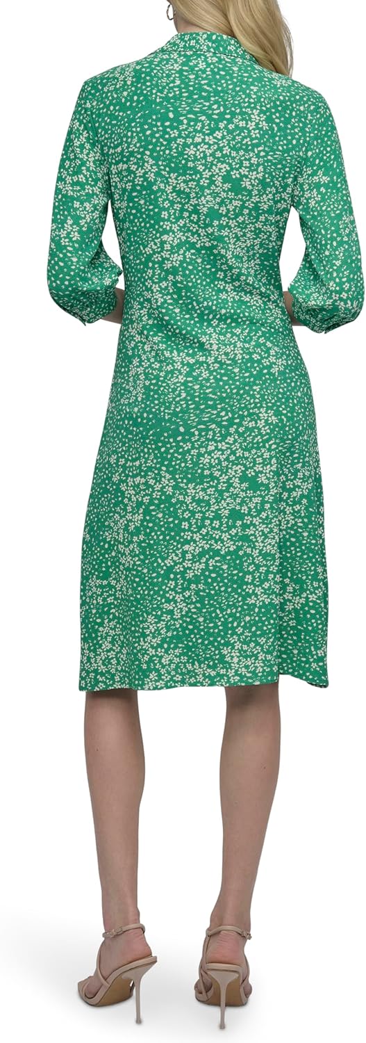 DKNY Womens Long Sleeve Collared Midi Shirtdress - Image 4