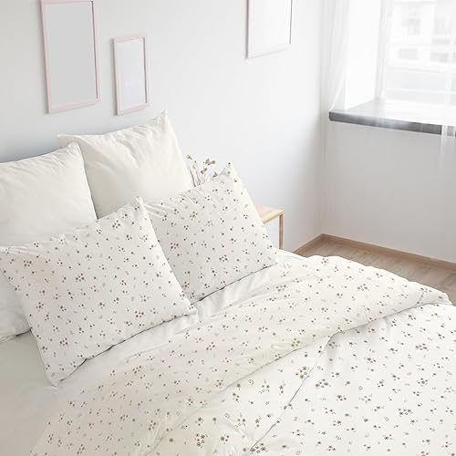 Miniatura 4 de MakeMake Organics Funda de edredón orgánica individual (68 x 88 pulgadas), funda de edredón de algodón orgánico con certificación GOTS con 2 fundas