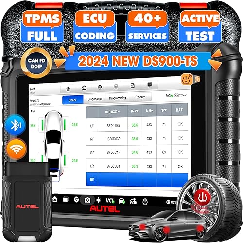 Autel MaxiDAS DS900-TS, 2023 Nivel de DS900DS808S-TS MS906TSMX900TSMK808S-TS con CAN FD&DoIP, servicio 40+, reaprendizaje de programación TPMS,