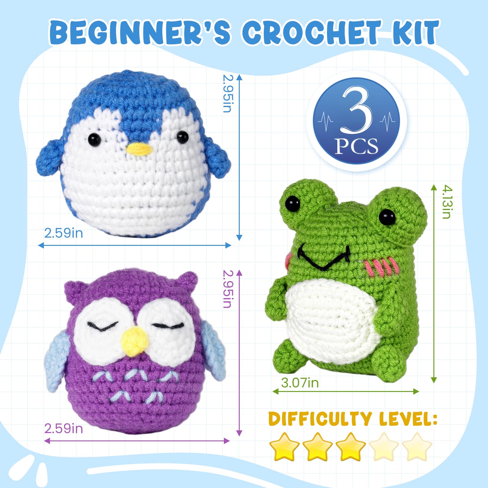 Crochet Kit For Beginners, Beginner Crochet Kit For Adults With Step-by