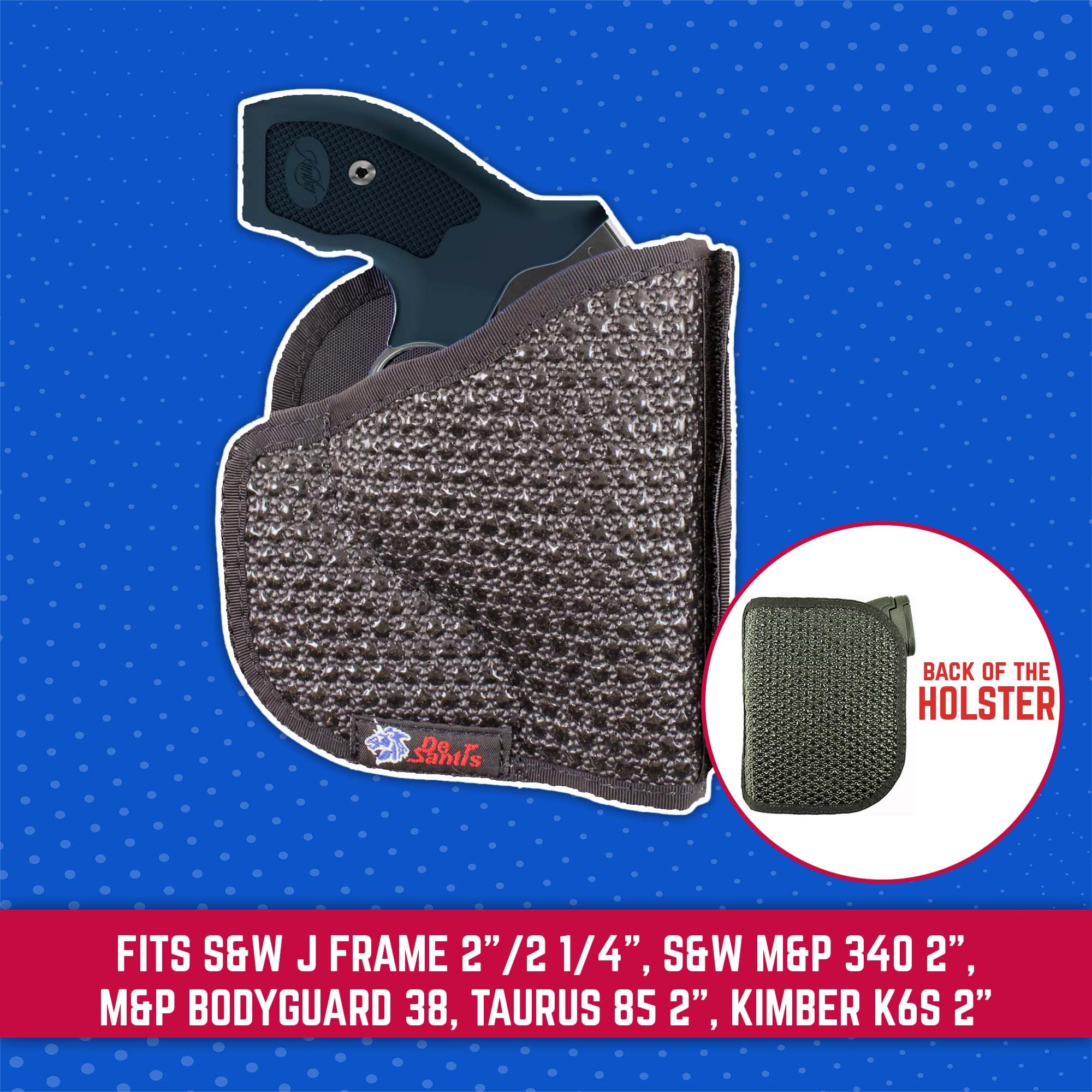 DeSantis Super Fly Pocket Holster For S&W J-Frame Revolvers - Black, Ambidextrous With Removable Flap