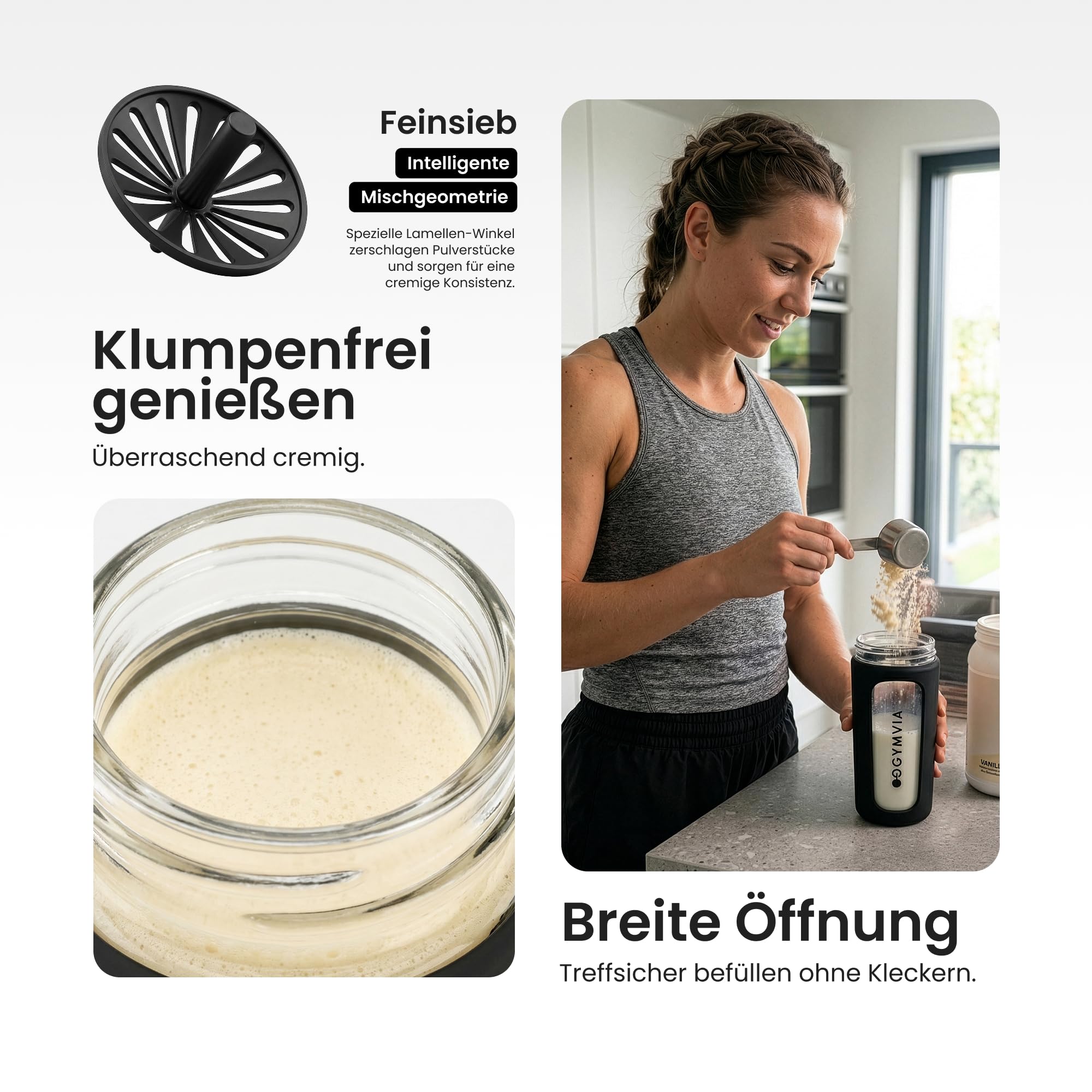 Shaker di proteine in vetro borosilicato