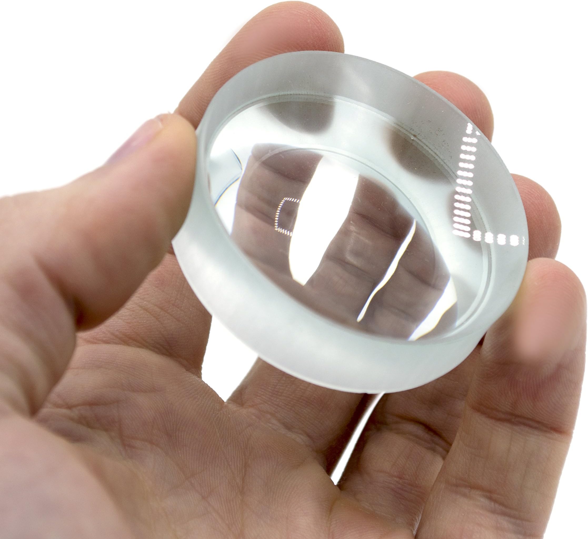 Double Concave Lens, 50mm Focal Length, 2" (50mm) Diameter - Spherical, Optically Worked Glass Lens - Ground Edges, Polished - Great for Physics Classrooms - Eisco Labs