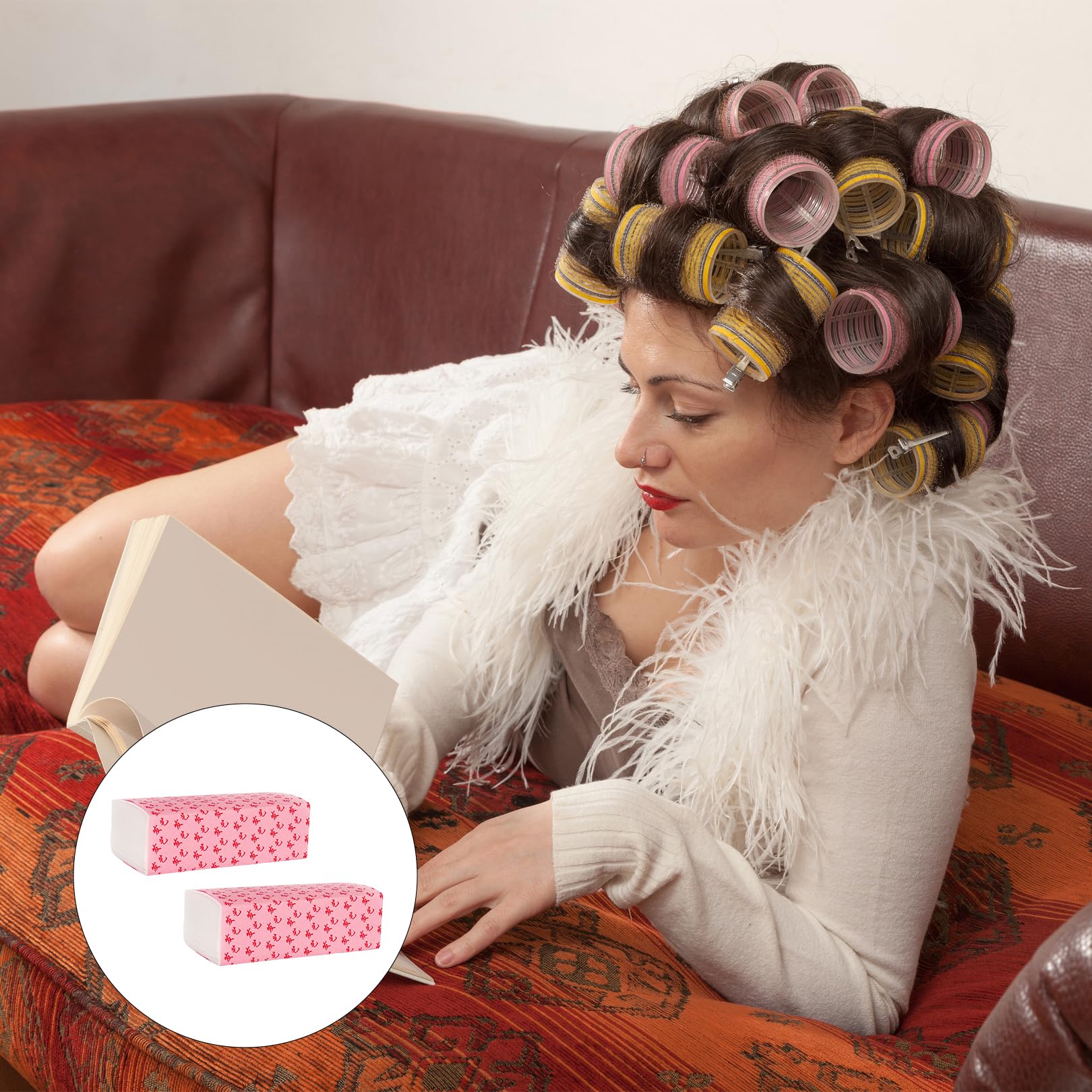 200 Stück Spitzenpapier Dauerwelle,Dauerwellen Set Komplett,Dauerwelle Papier,Haare Perm Papier für Dauerwellenflüssigkeit,Salon Wellpapier Spitzenpapiers,Hair Curling Paper für Home,Barber Shop