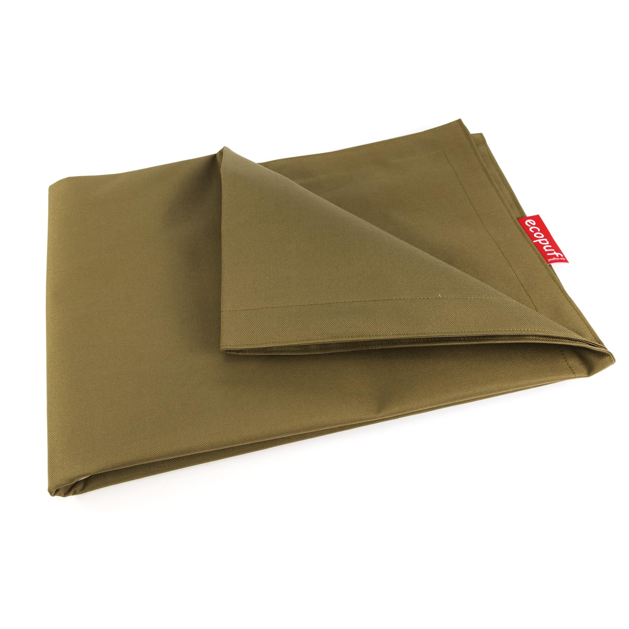 Ecopuf - Sitzsack Bezug ohne Füllung - Hülle Wetterfest - 140 x 180 cm - Polyester Sitzsackbezug zum Befüllen - für Outdoor Sitzpouf - für Garten, Balkon, Terrasse - Größe M - Cappuccino