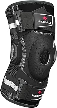 NEENCA Professional Knee Brace for Knee Pain, Hinged Knee Support with Patented X-Strap Fixing System, Medical for Pain Relief, Arthritis, Meniscus Tear, ACL, PCL, MCL, Runner, Sport -FSA/HSA Eligible