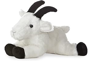 Aurora Mini Flopsie Rocky Mountain Goat Stuffed Animal (8 Inches)