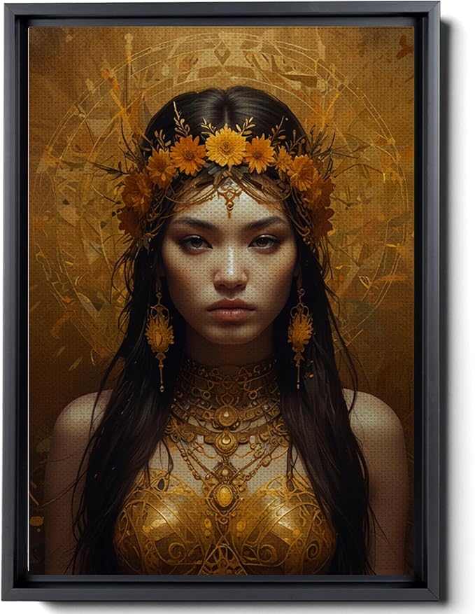 Art Nouveau Print, Art Deco print, Goddess Of Fire, Zodiac Print, Leo Print, Aries Print,Sagittarius Print, Fire Sign Matte Print, Decor Canvas, Wall