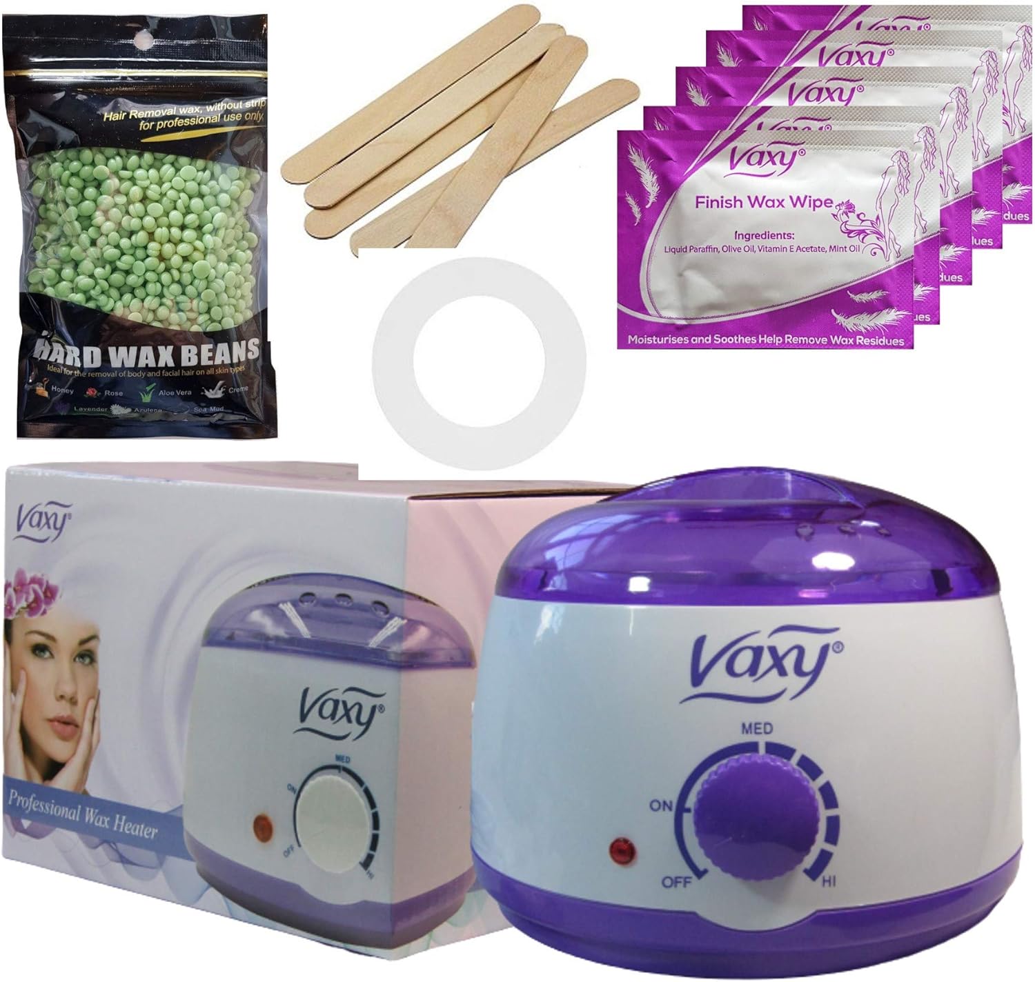 Wax Warmer, Hair Removal Waxing Kit, Electric Pot Heater Melts with