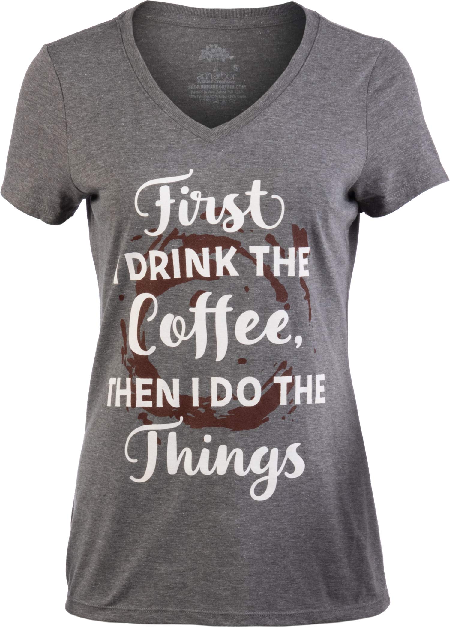 Funny Optimist Sayings | Cute, Cool Retro Positive Affirmation Happy Yoga V-Neck T-Shirt for Women