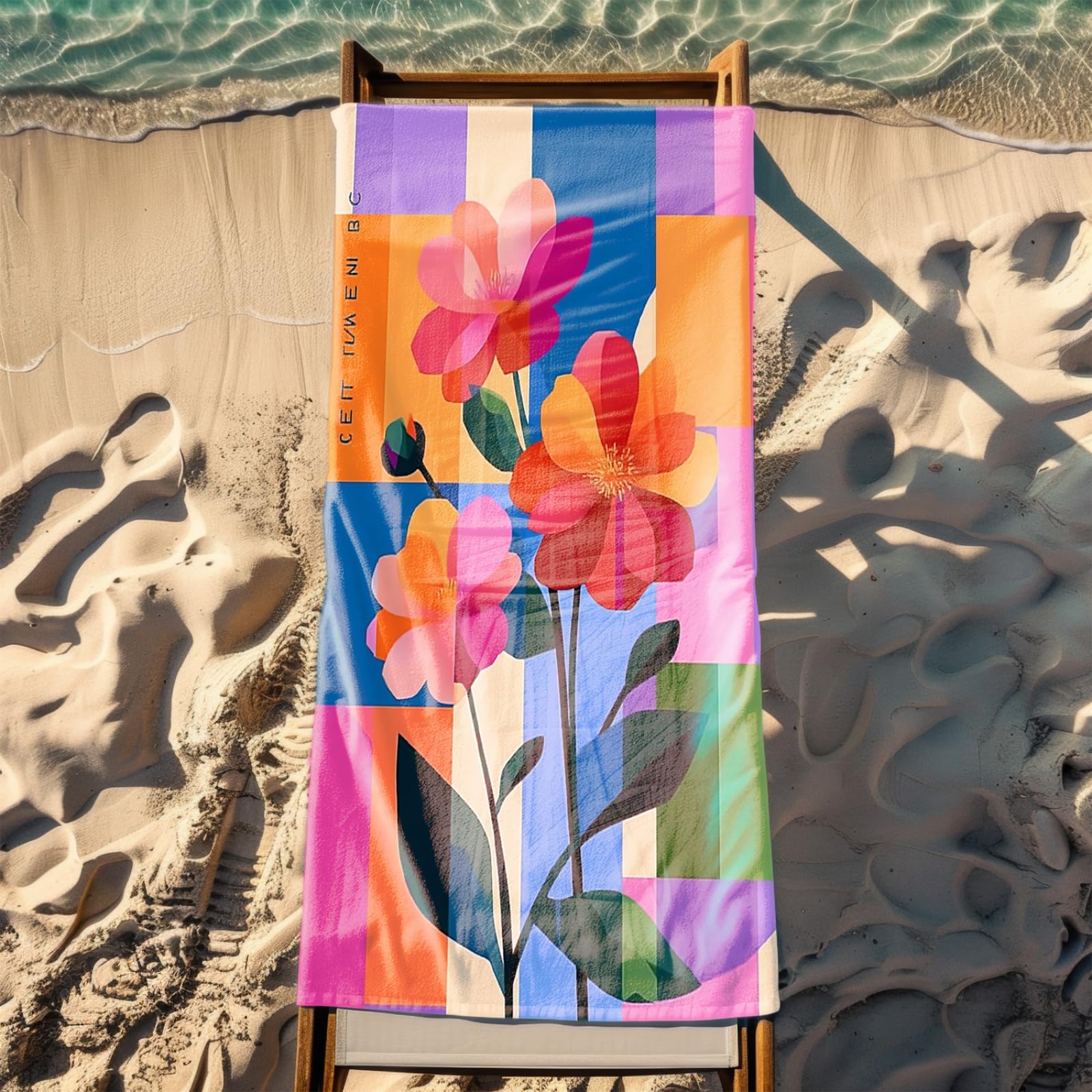 Generico Telo Mare Microfibra 200X100 Fiore Rosso Asciugatura Rapida Telo da Spiaggia Sabbia Per Donna Uomo Viaggi Vacanze Nuoto Campeggio