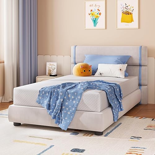 Twin Mattress 8 Inch Green Tea Memory Foam Mattress for Cool Sleep & Pressure Relief, CertiPUR-US Certified Medium Mattresses in a Box, 38"×75"×8"